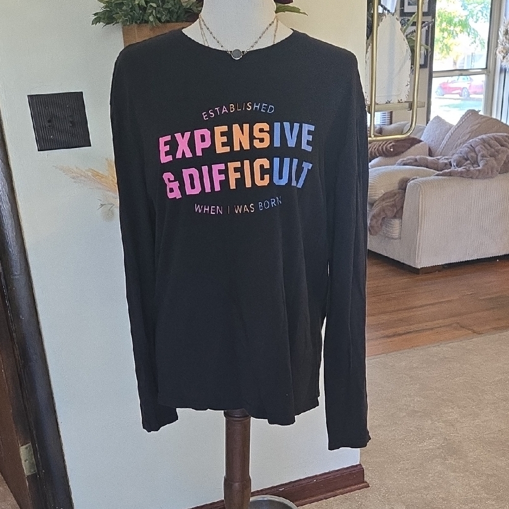 Black Long Sleeve Graphic Tee